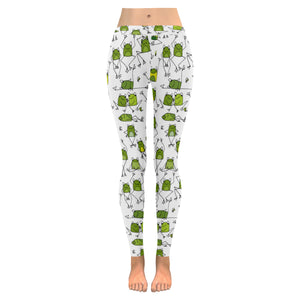 Sketch funny frog pattern Women's Legging Fulfilled In US