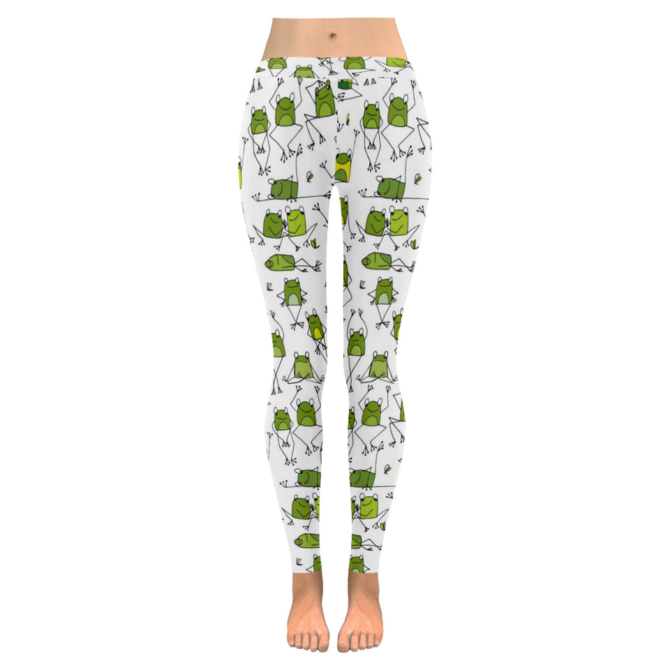 Sketch funny frog pattern Women's Legging Fulfilled In US