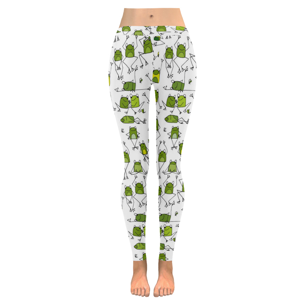 Sketch funny frog pattern Women's Legging Fulfilled In US