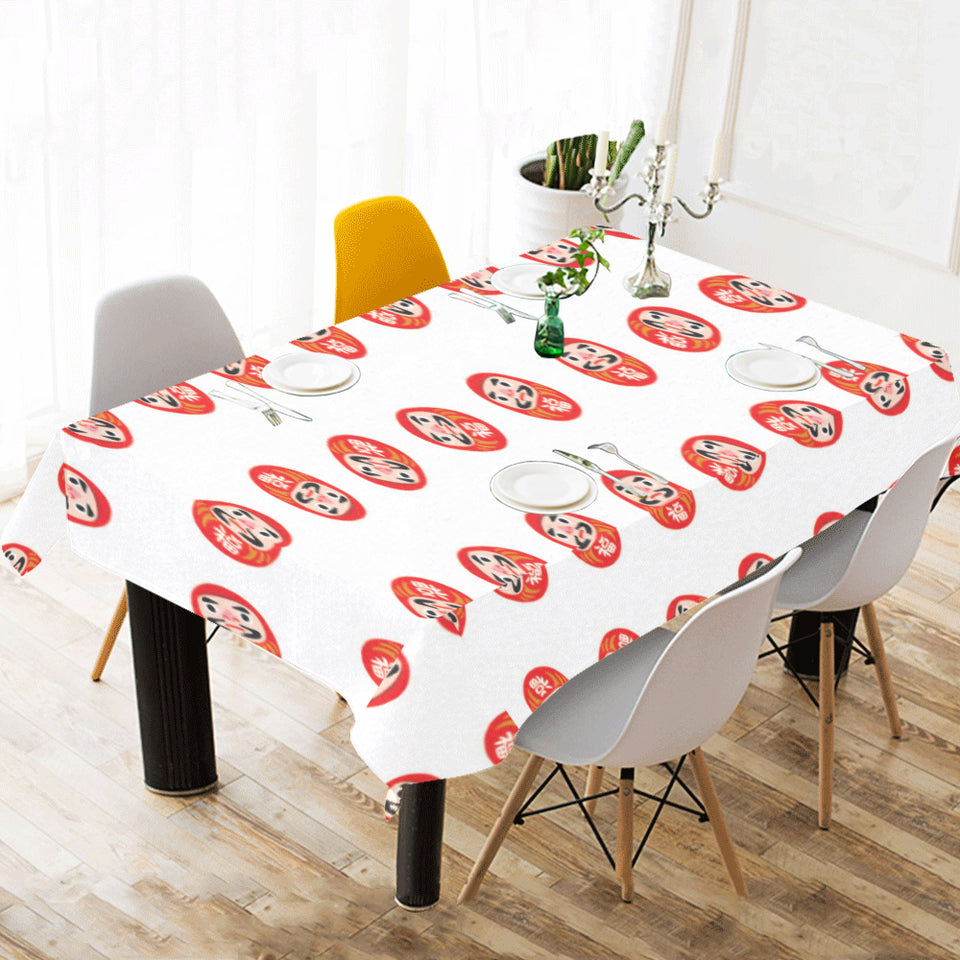 Daruma japanese wooden doll pattern Tablecloth