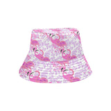 Pink flamingo flower pattern Unisex Bucket Hat