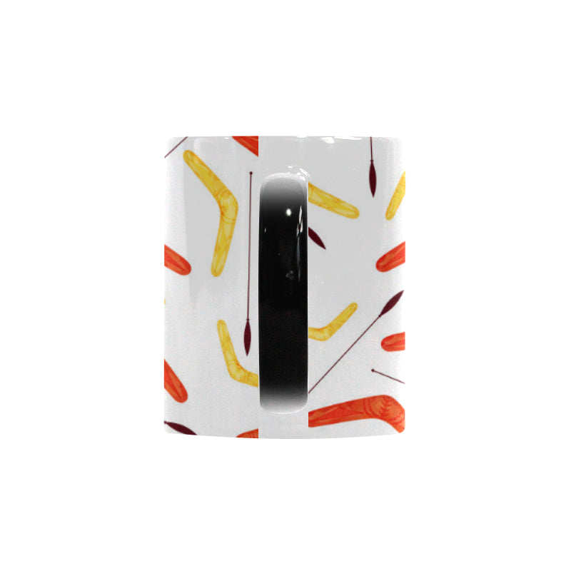 Waterclor boomerang Australian aboriginal ornament Morphing Mug Heat Changing Mug