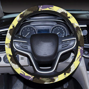 Ostrich Pattern Print Design 04 Car Steering Wheel Cover