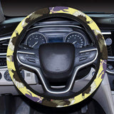 Ostrich Pattern Print Design 04 Car Steering Wheel Cover