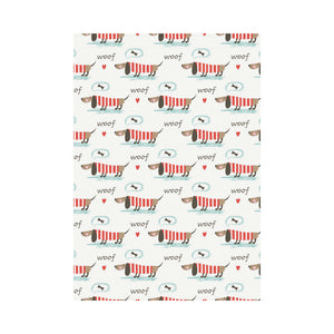 Cute dachshund bone pattern House Flag Garden Flag