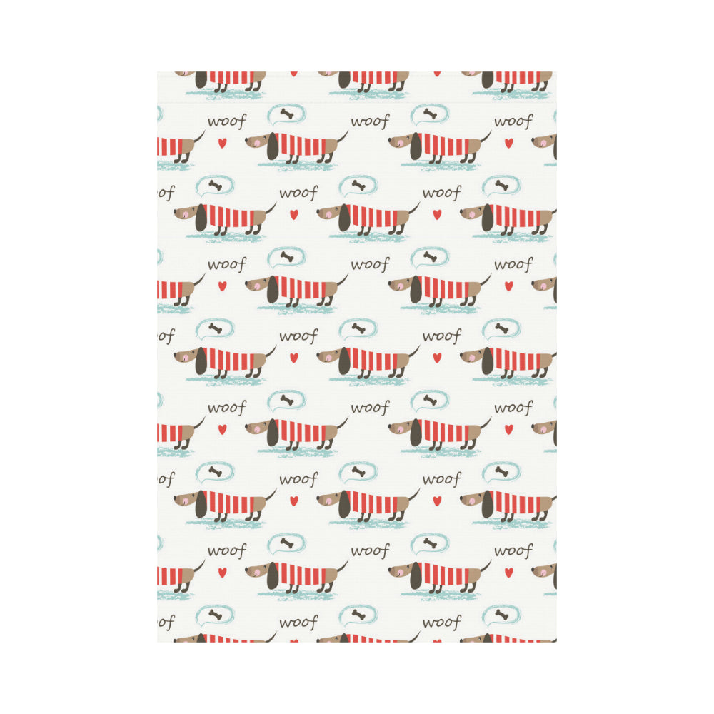 Cute dachshund bone pattern House Flag Garden Flag