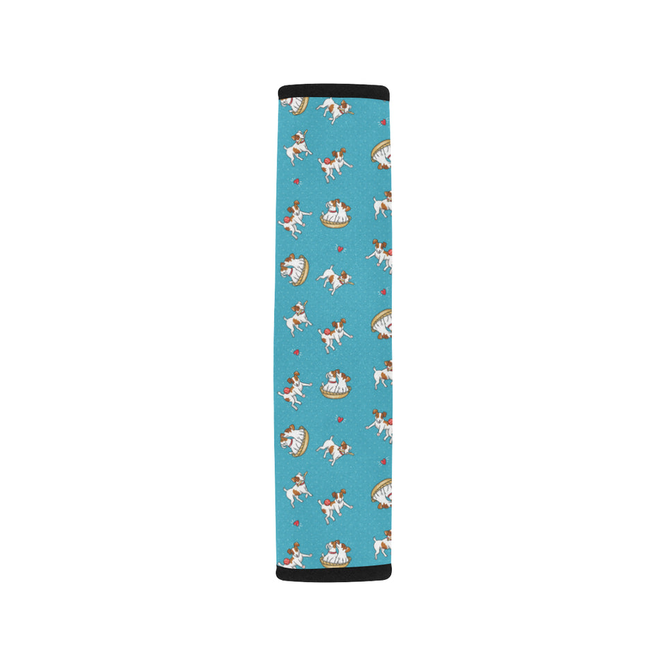 Jack Russel Pattern Print Design 03 Car Seat Belt Cover