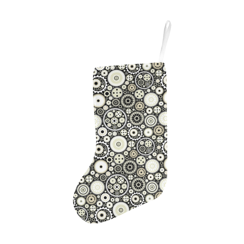 Gear Pattern Print Design 02 Christmas Stocking