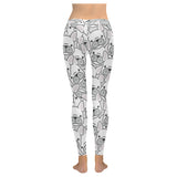 Cute french bulldog head pattern Women's Legging Fulfilled In US