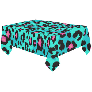Green leopard skin print pattern Tablecloth