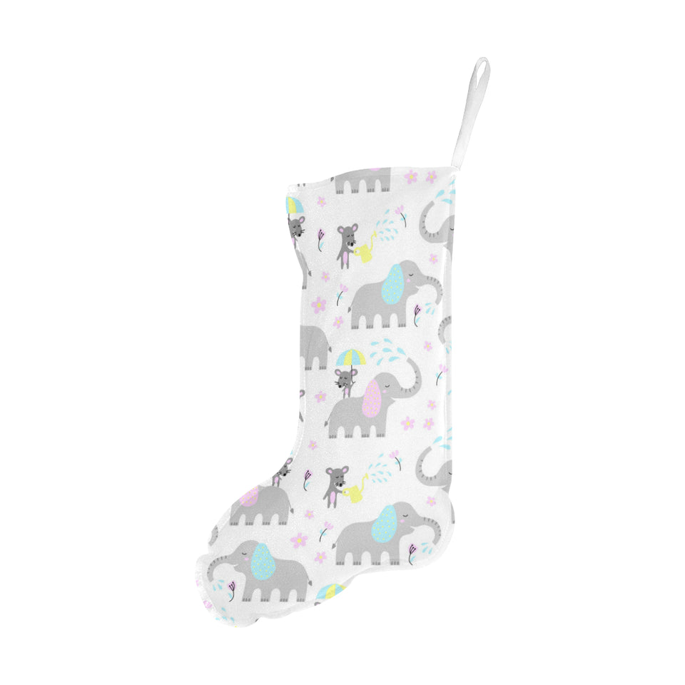 Cute elephant mouse pattern Christmas Stocking