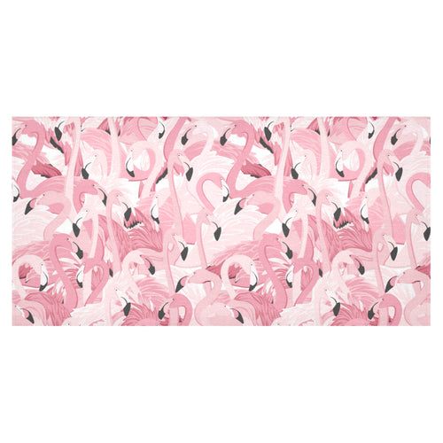 Pink flamingos pattern background Tablecloth