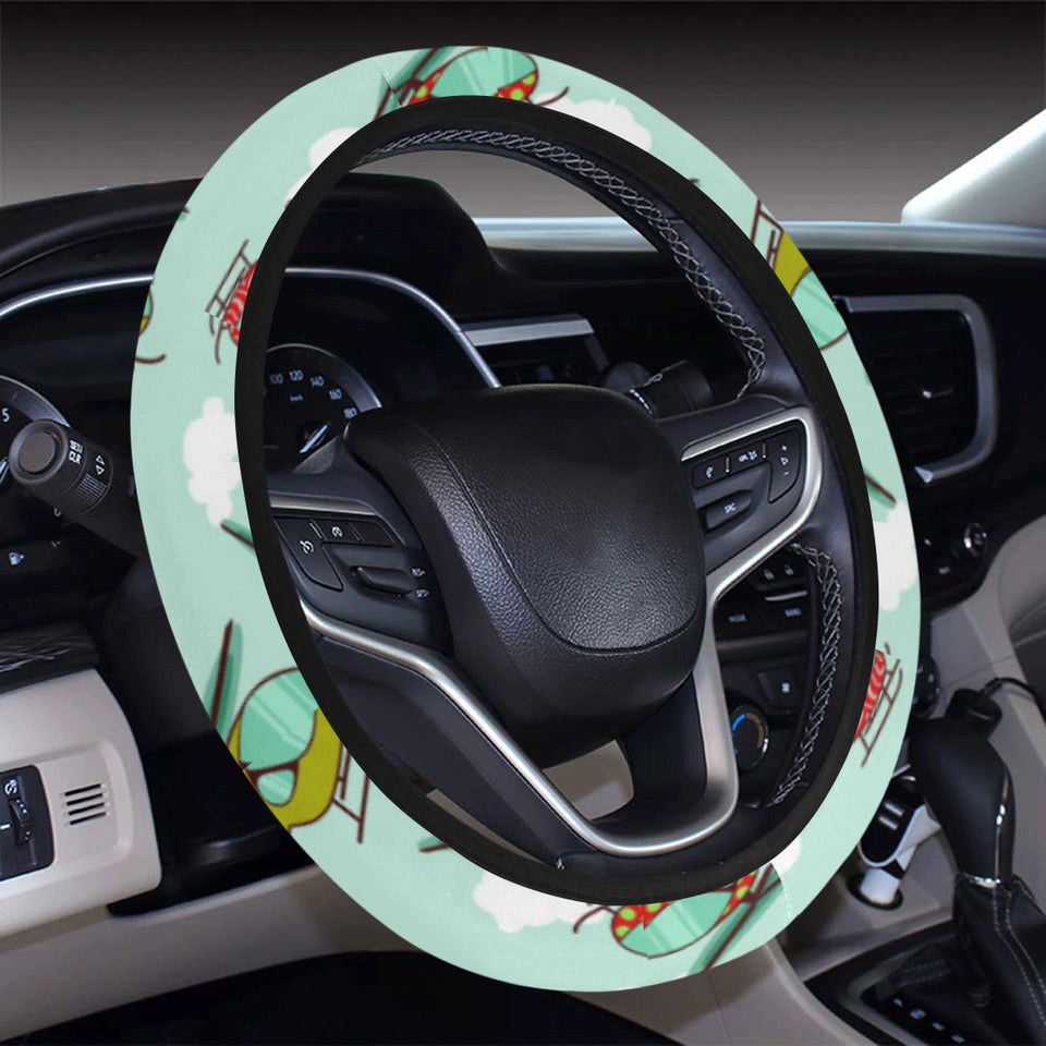 Helicopter design pattern Car Steering Wheel Cover