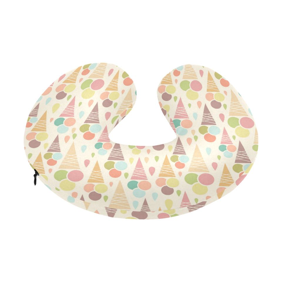Ice cream cone pattern U-Shaped Travel Neck Pillow