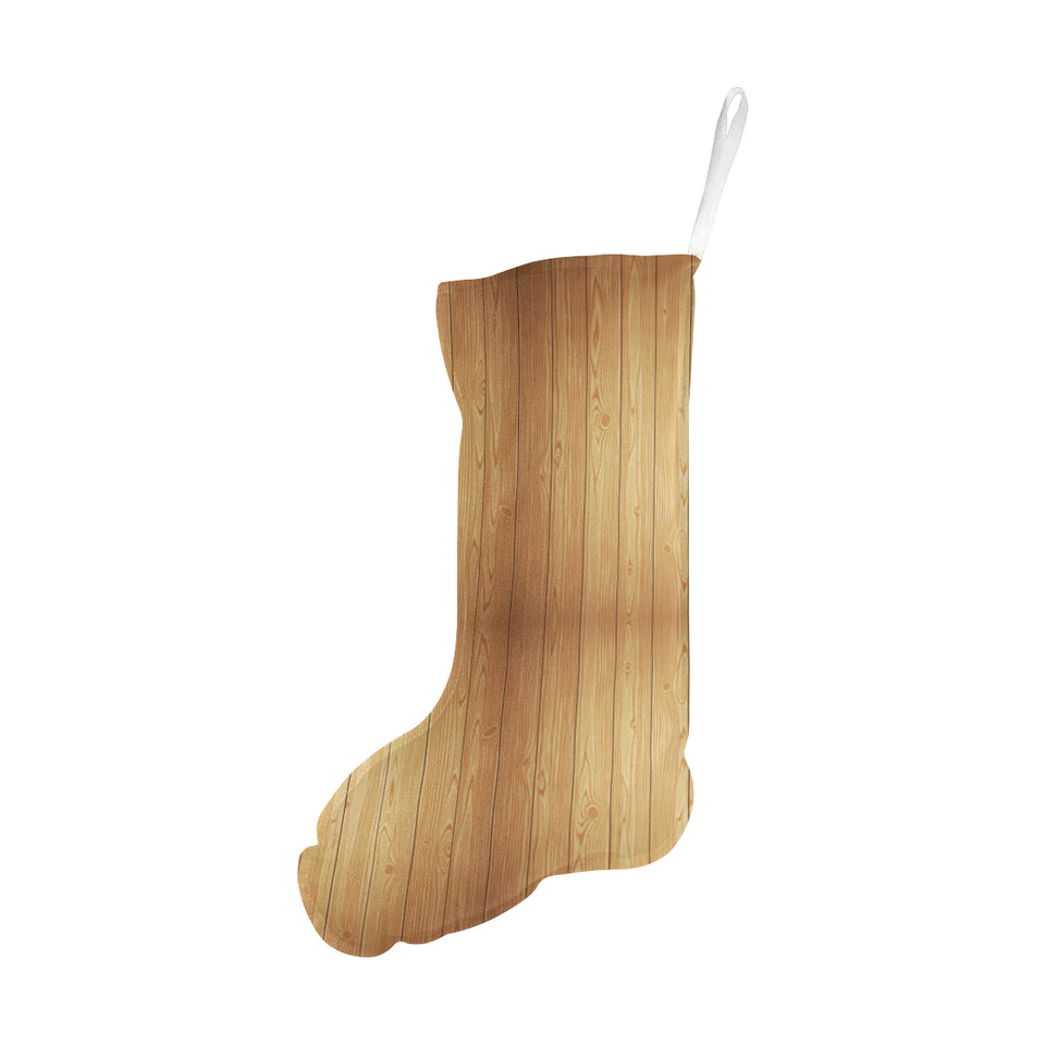 Wood Printed Pattern Print Design 05 Christmas Stocking