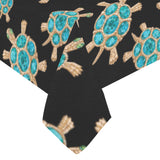 Sea turtle blue stone pattern Tablecloth