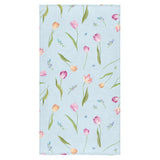 Watercolor Tulips pattern Bath Towel