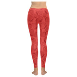 strawberry pattern red background Women's Legging Fulfilled In US