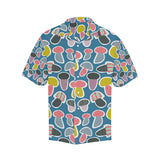 Colorful mushroom design pattern Men's All Over Print Hawaiian Shirt
