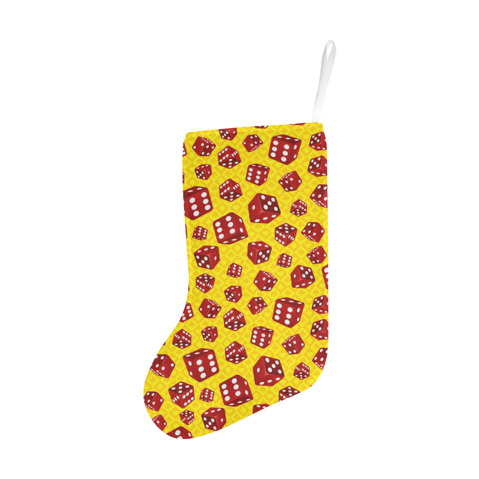 Dice Pattern Print Design 04 Christmas Stocking
