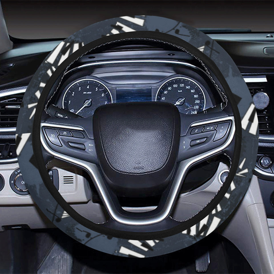 Piano Pattern Print Design 02 Car Steering Wheel Cover