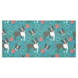 Boston terrier beautiful flower pattern Tablecloth