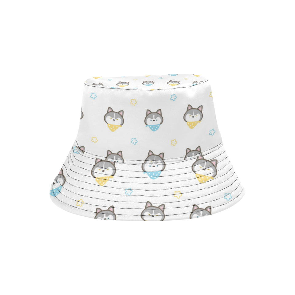 Cute Siberian Husky pattern Unisex Bucket Hat