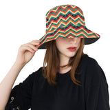 zigzag  chevron colorful pattern Unisex Bucket Hat
