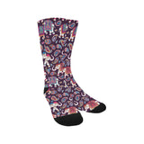 Elephant indian style ornament pattern Crew Socks