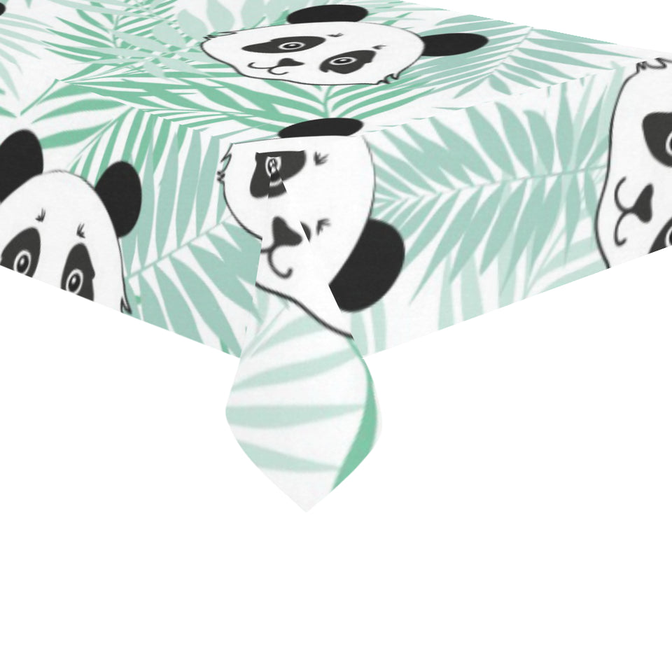 Panda pattern tropical leaves background Tablecloth