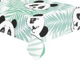 Panda pattern tropical leaves background Tablecloth