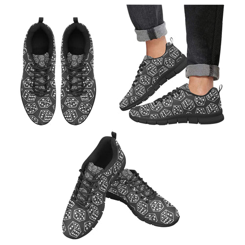 Dice Pattern Print Design 01 Men's Breathable Sneakers ( Model 055)