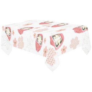 Daruma japanese wooden doll cherry blossom flower Tablecloth