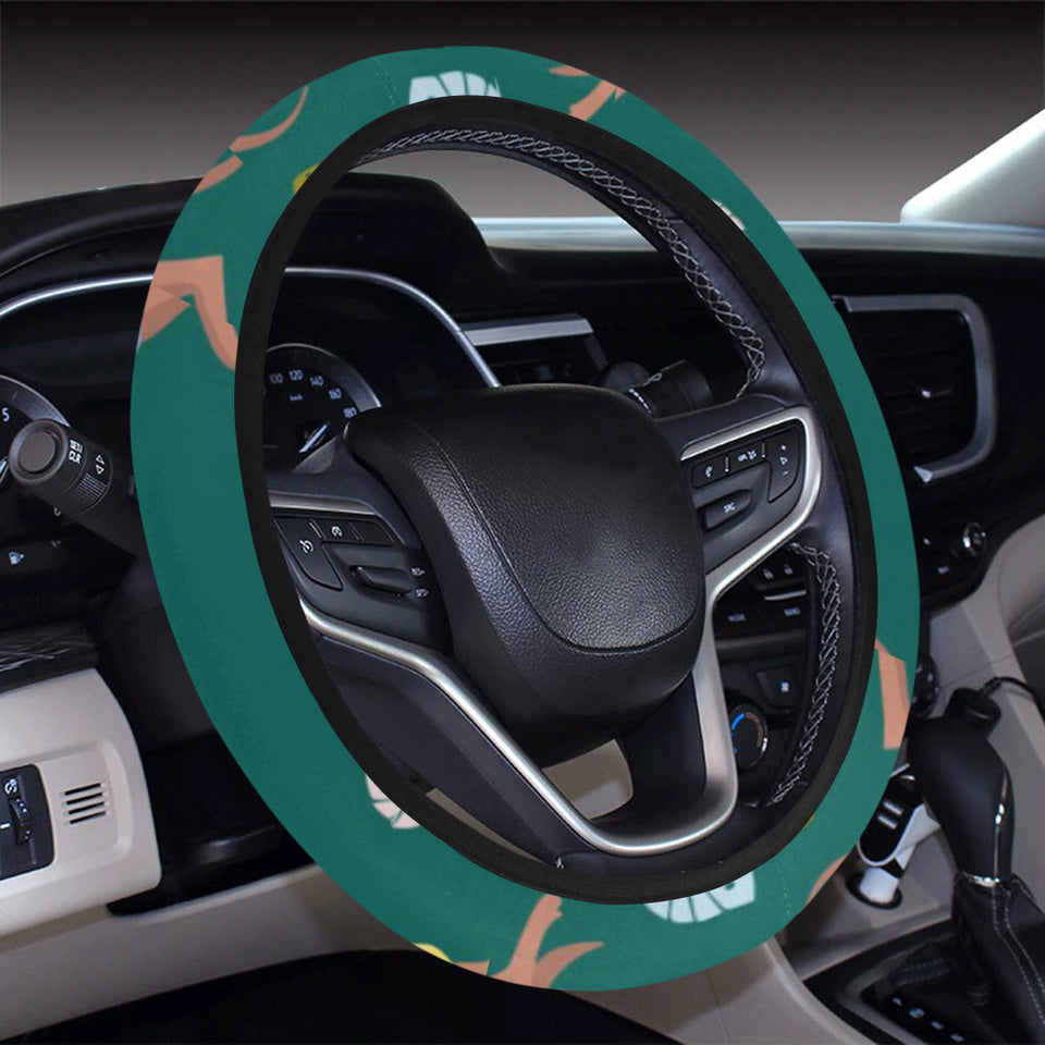 Kangaroo leaves pattern Car Steering Wheel Cover
