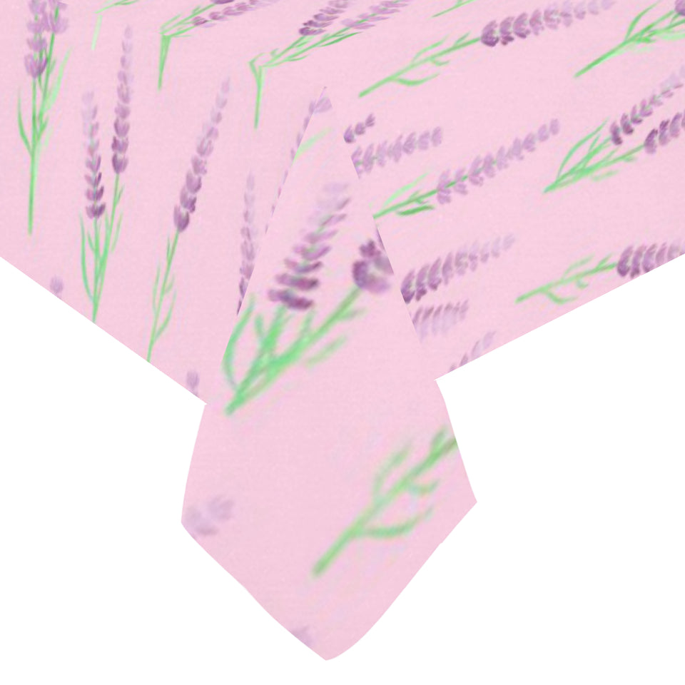 Lavender pattern pink background Tablecloth