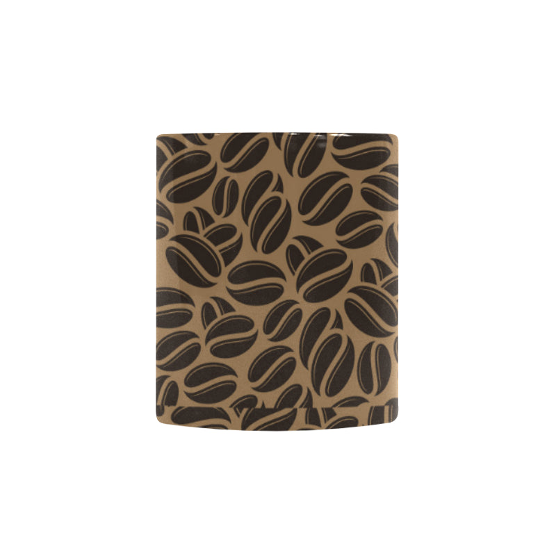 Coffee bean on brown background Morphing Mug Heat Changing Mug