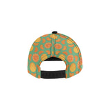 orange fruit pattern green background All Over Print Snapback Cap