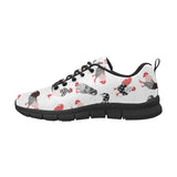 Cool rooster chicken cock floral ornament backgrou Women's Sneaker Shoes