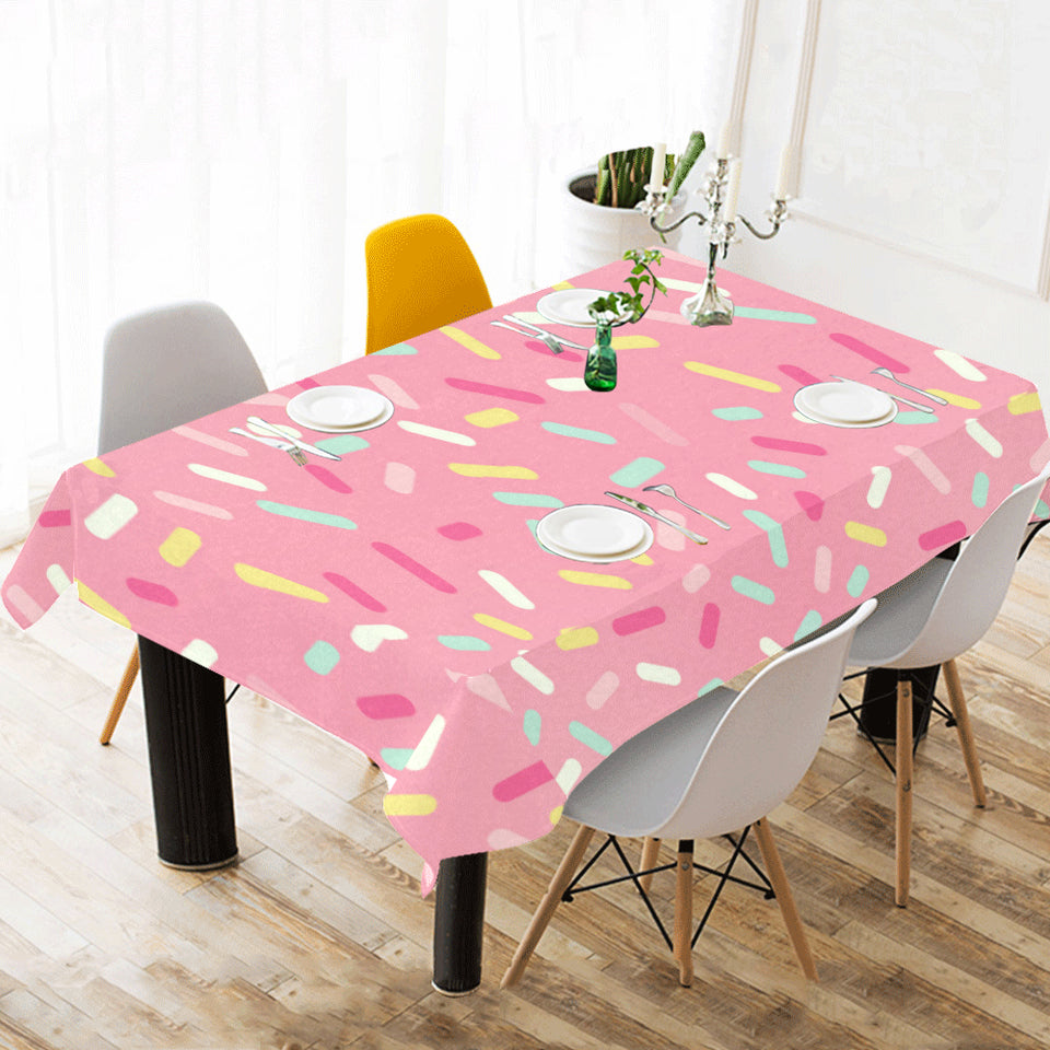 Pink donut glaze candy pattern Tablecloth