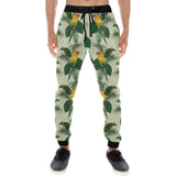 Beautiful parrot palm leaves pattern Unisex Casual Sweatpants