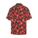 Tomato black background Men's All Over Print Hawaiian Shirt