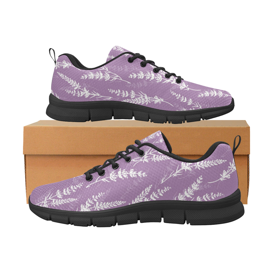 Lavender flowers purple pattern Women's Sneaker Shoes