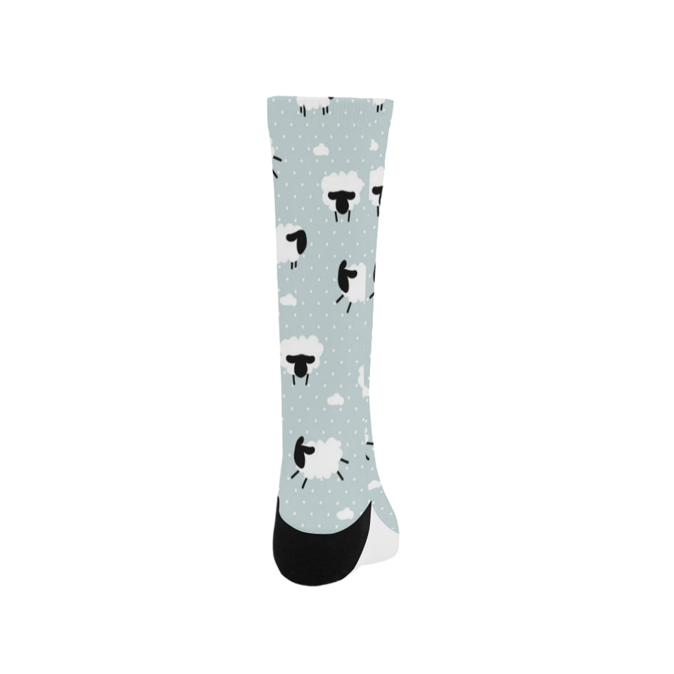 Sheep polka dot cloud pattern Crew Socks