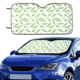 Green Peas Pattern Print Design 04 Car Sun Shade