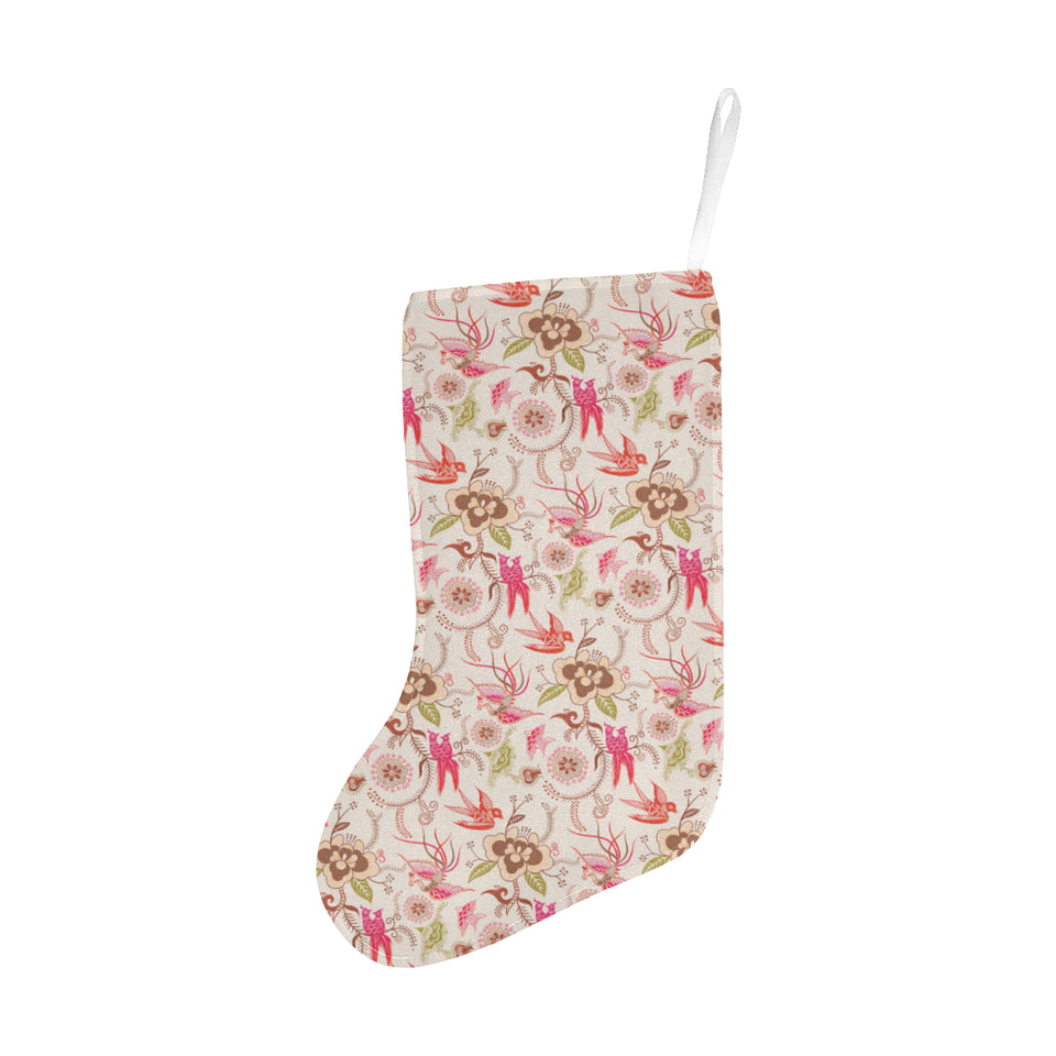 Swallow Pattern Print Design 01 Christmas Stocking