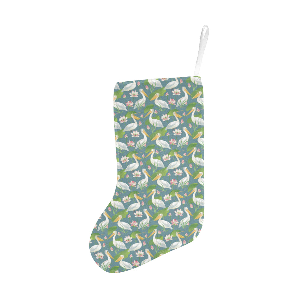 Pelican Pattern Print Design 04 Christmas Stocking