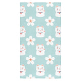 Maneki neko cat sakura Bath Towel
