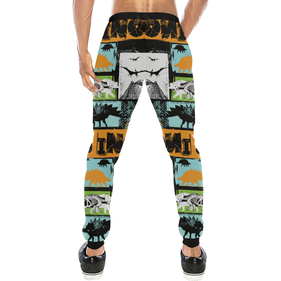 dinosaurs print pattern Unisex Casual Sweatpants