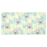 French bulldog hawaii blackground Tablecloth
