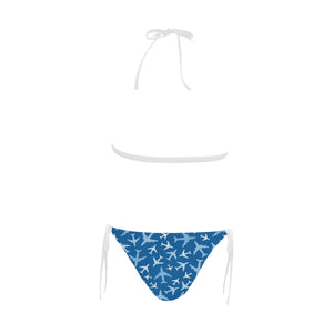 Airplane pattern in the sky Sexy Bikinis Two-Piece Swimsuits